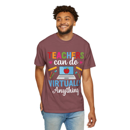 Inspirational Teacher Can Do Virtually Anything Enlightenment Bridge Builder Lifelong Mission Unisex Heavy Cotton T-Shirt