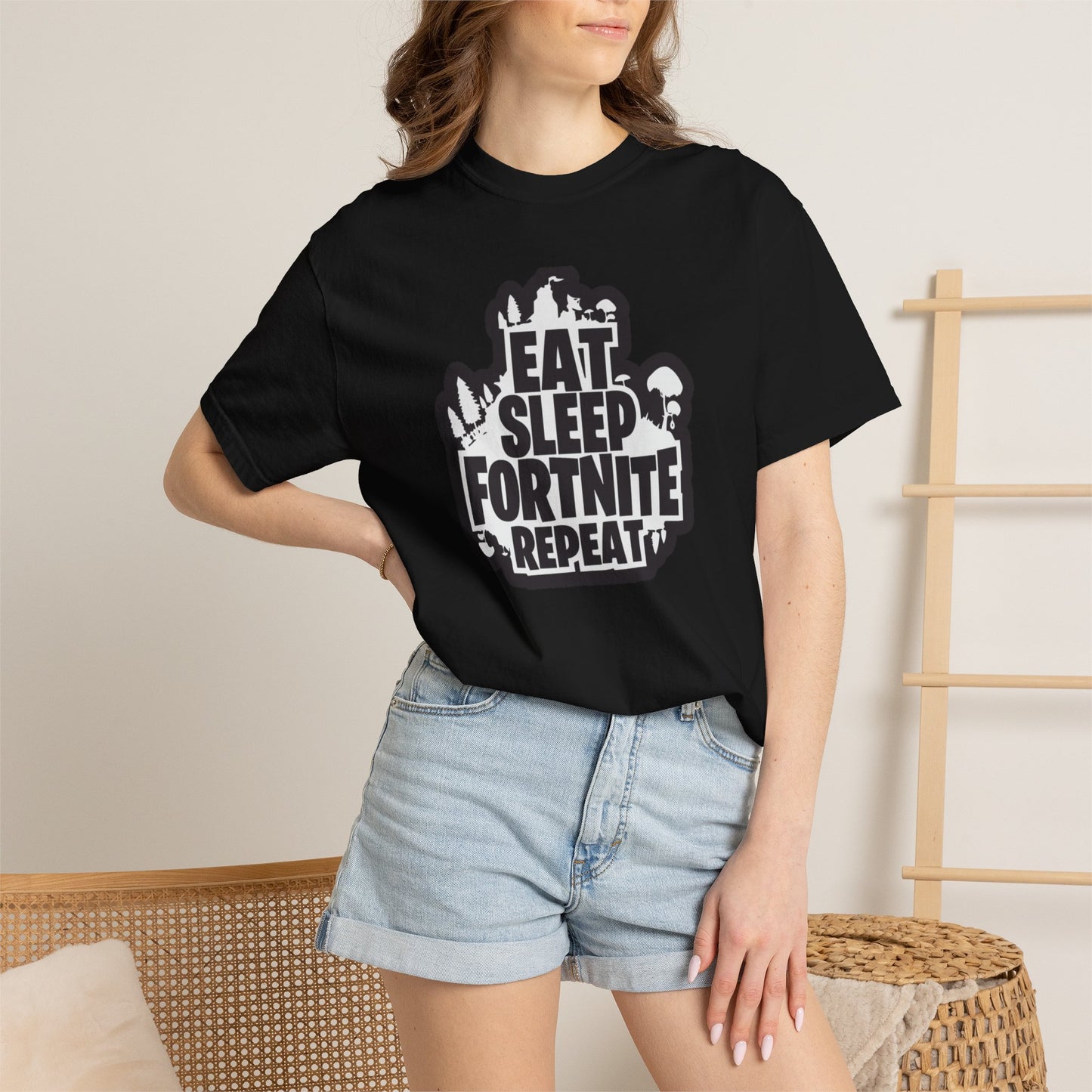 Eat Sleep Fortnite Battle Royale Squad Gameplay Passion Tee Solo Missions Social Gaming Unisex Heavy Cotton T-Shirt