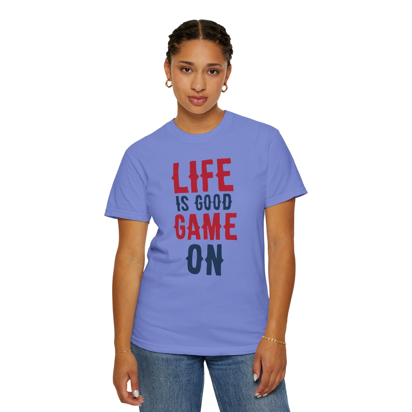 Life Is Good Game On Baseball Player Grand Slam Performers Tee Infield Magicians Batting Champions Unisex Heavy Cotton T-Shirt