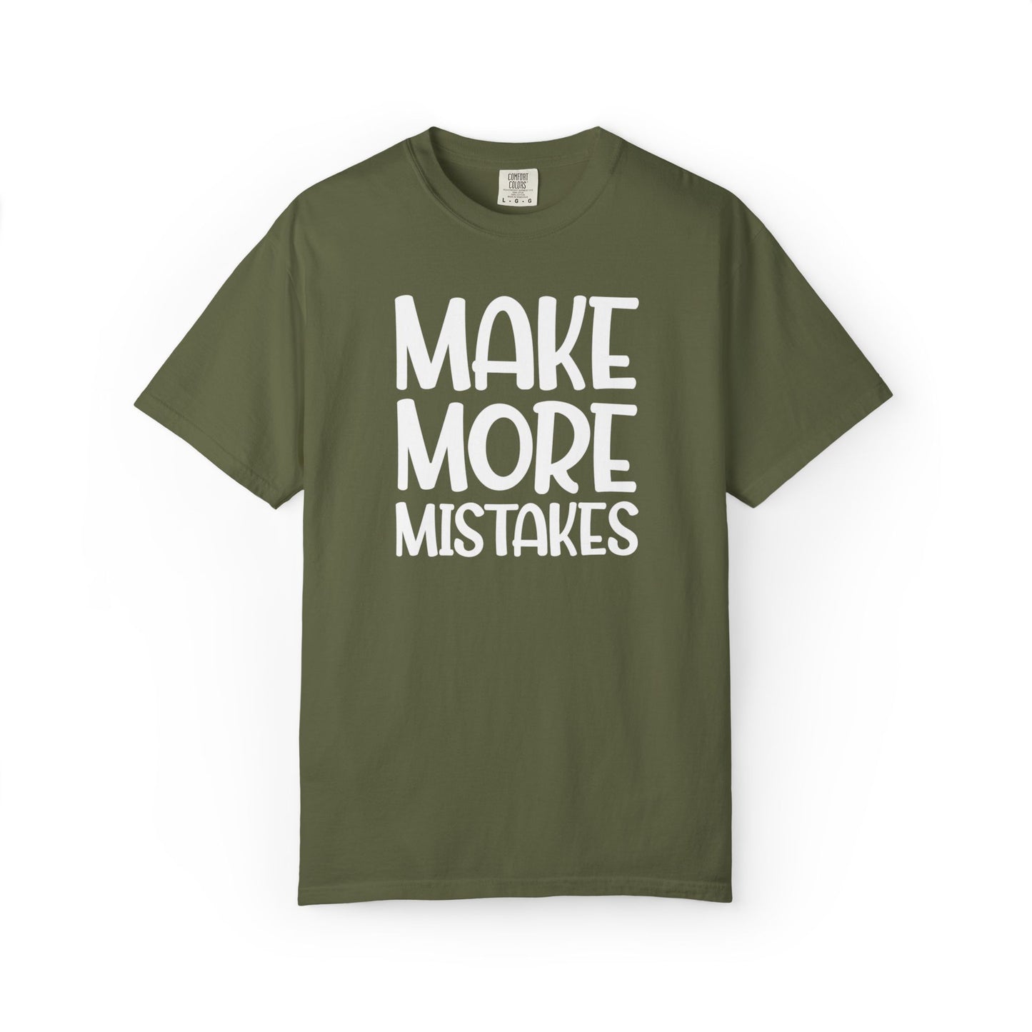 Make More Mistakes Trendy Tee Learning Journey Empowerment Creative Passionate Hard Work Keep Trying Unisex Heavy Cotton T-Shirt
