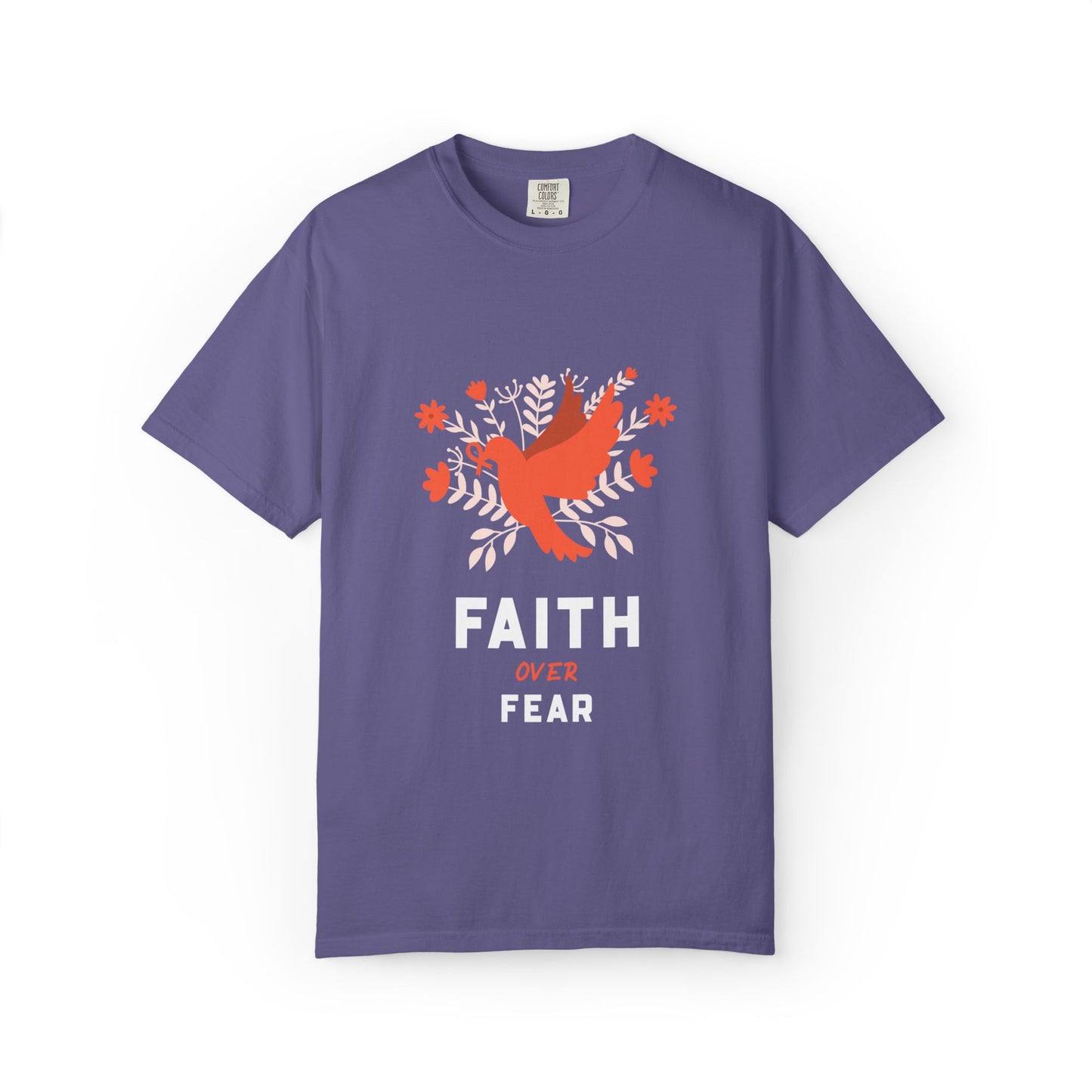 Faith Over Fear Stop Wishing Start Doing Action Goal Setting Modern Tee Achievement Self-Improvement Unisex Heavy Cotton T-Shirt