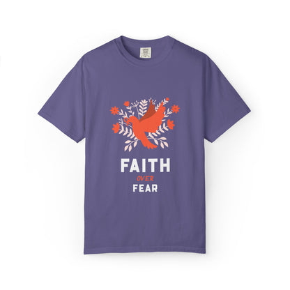 Faith Over Fear Stop Wishing Start Doing Action Goal Setting Modern Tee Achievement Self-Improvement Unisex Heavy Cotton T-Shirt