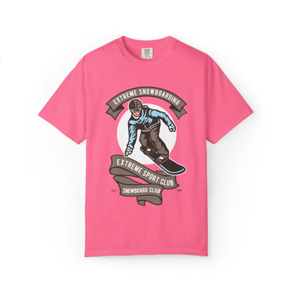 Extreme Snowboarding Sports Club Holly Jolly Winter Tee Wonderland Unisex Heavy Cotton T-Shirt