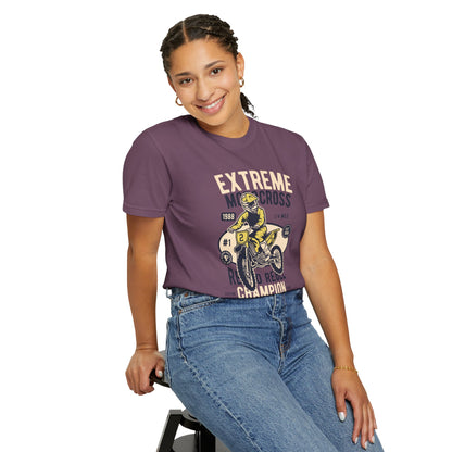Extreme Champion Epic Trail Exploration Tee Thrill-Seeking Stunt Mastery Downhill Rush Unisex Heavy Cotton T-Shirt