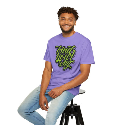 Find Your Way Direction Guidance Tee Exploration Adventure Destination Unisex Heavy Cotton T-Shirt