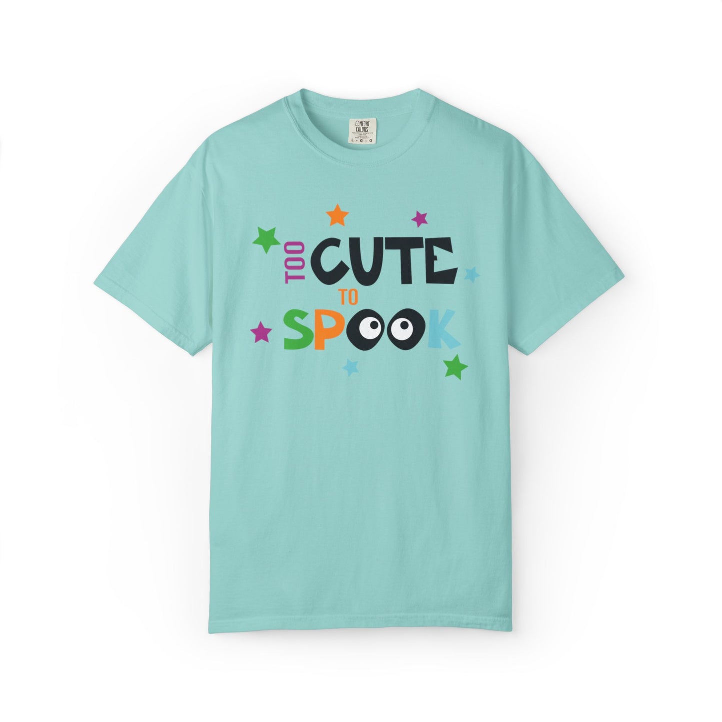 Too Cute To Spook Ghosts Halloween Funny Stylish Tee Spider webs Pumpkins Unisex Heavy Cotton T-Shirt