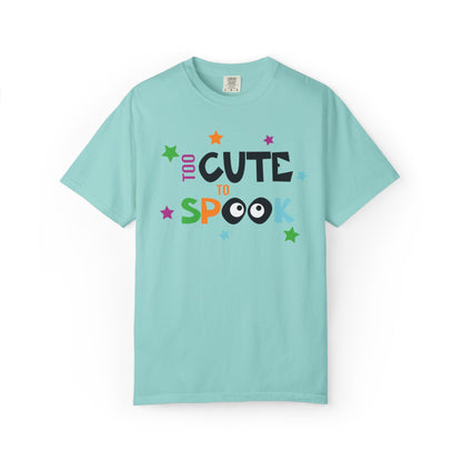Too Cute To Spook Ghosts Halloween Funny Stylish Tee Spider webs Pumpkins Unisex Heavy Cotton T-Shirt