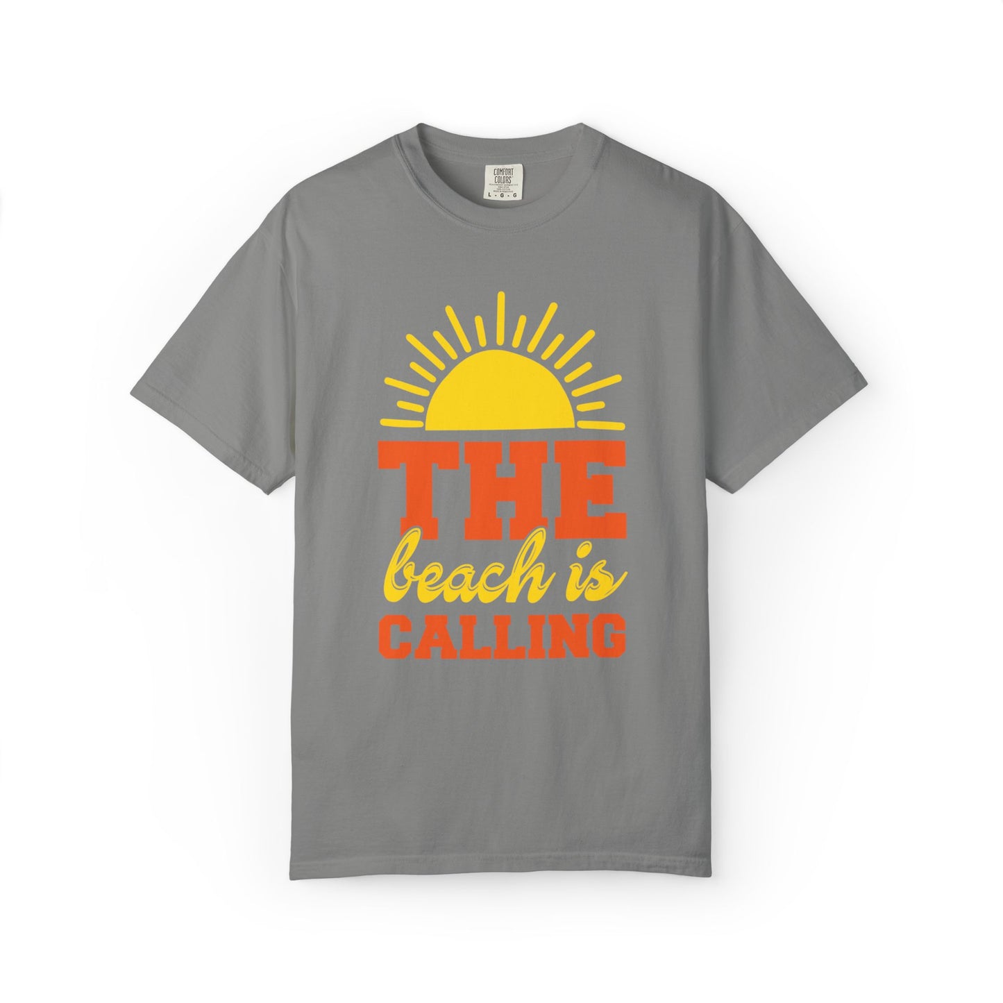 Enjoyable The Beach Is Calling Beach Life Sun Sand Sea Sun Kissed Sea Breeze Beach Sun Glasses Palm Trees Unisex Heavy Cotton T-Shirt