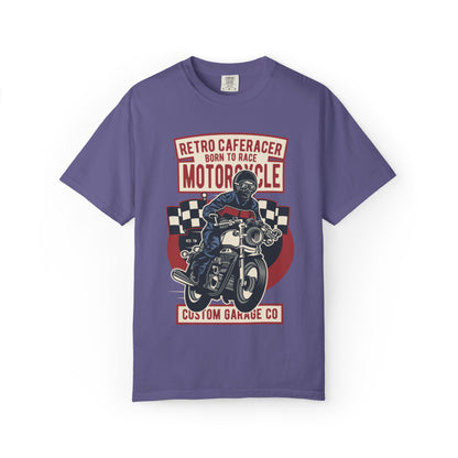 Retro Caferacer Vintage King Of The Road Classic Tee Bike Speed Racing Enthusiast Unisex Heavy Cotton T-Shirt