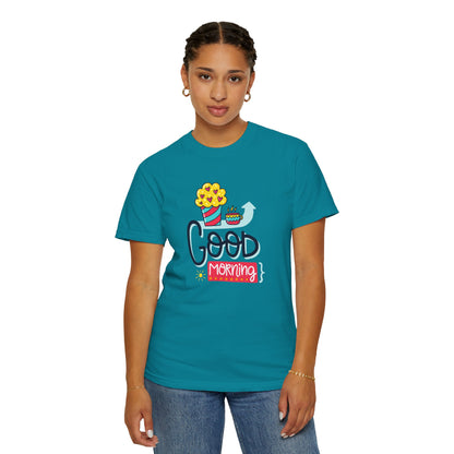 Good Morning Lazy Day Achiever Morning Champion Tee Daily Victory Sleep Defeated Unisex Heavy Cotton T-Shirt