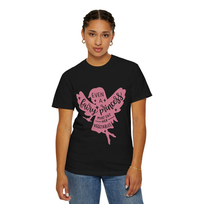 Even A Fairy Princess Must Eat Her Vegetables Parenting Advice Tee Healthy Eating Balanced Diet Unisex Heavy Cotton T-Shirt
