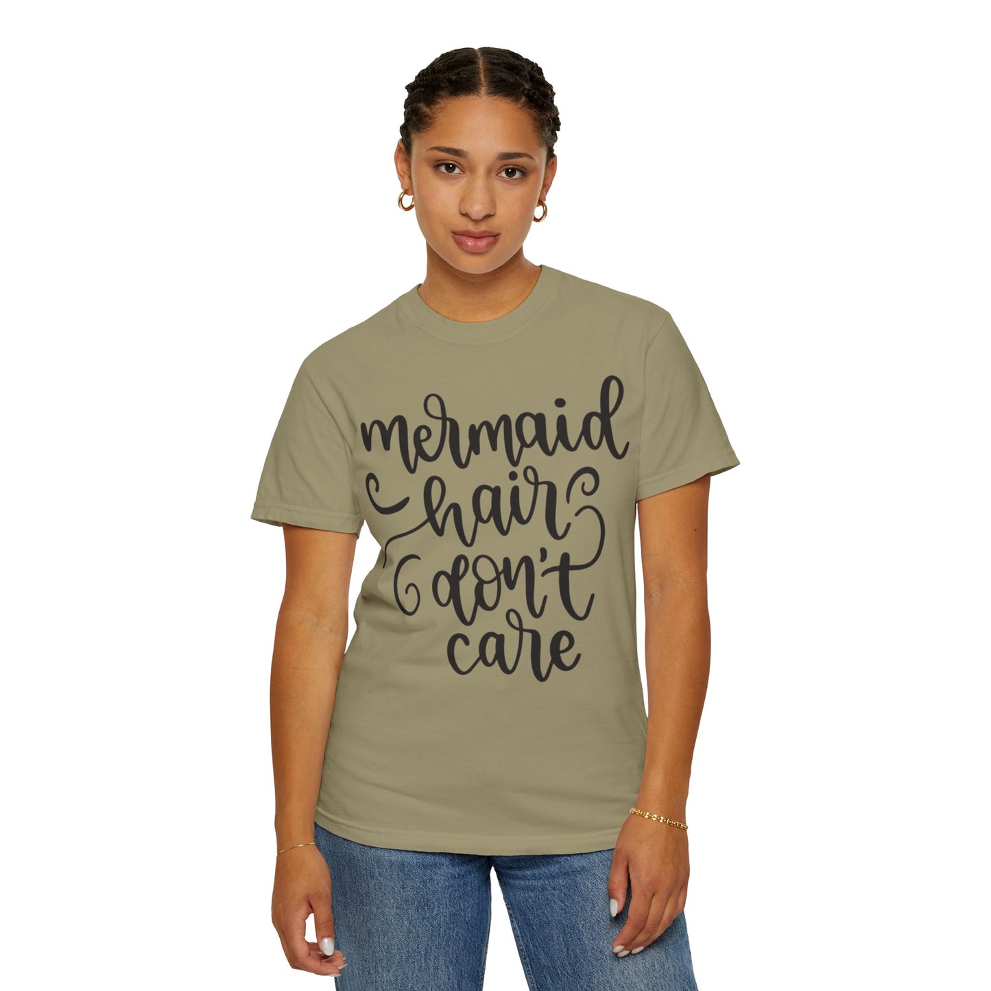 Mermaid Hair Don’t Care Heartwarming Lovely Tee Adorable Sweet Charismatic Underwater Beauty Ocean Guardians Unisex Heavy Cotton T-Shirt