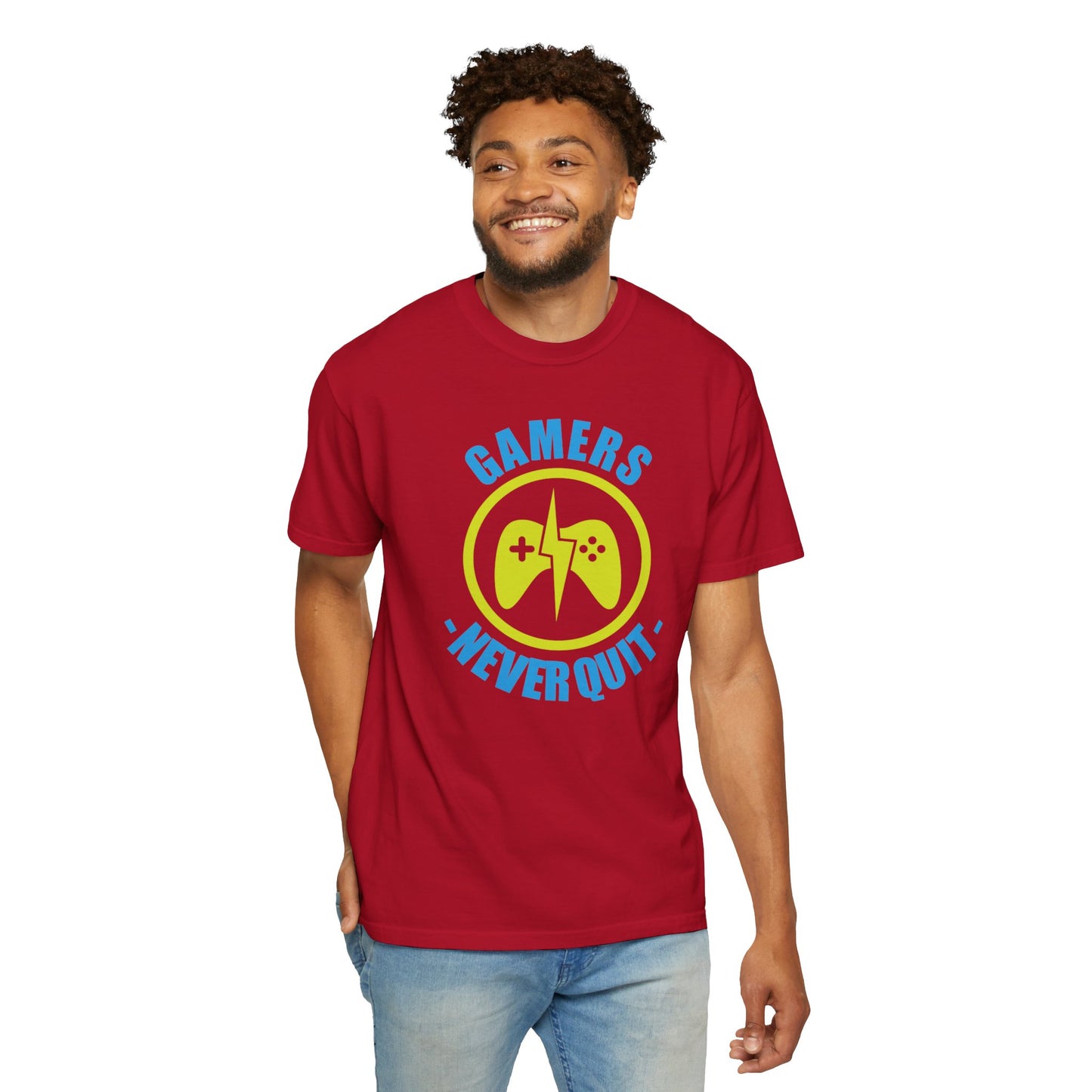 Inspirational Gamers Never Quit Virtual Immortality Forever A Gamer Immortalized In Pixels Unisex Heavy Cotton T-Shirt