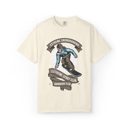 Extreme Snowboarding Sports Club Holly Jolly Winter Tee Wonderland Unisex Heavy Cotton T-Shirt