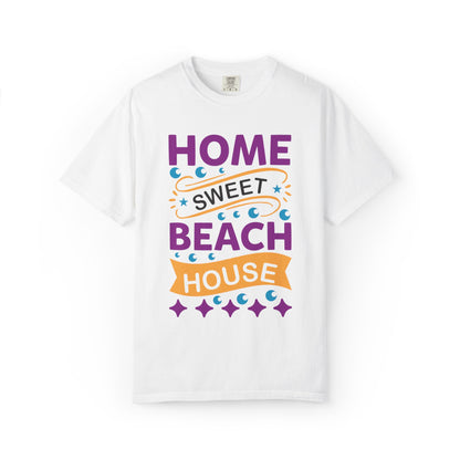 Enjoyable Home Sweet Beach House Beach Life Sun Sand Sea Seashells Sea Breeze Beach Sun Glasses  Unisex Heavy Cotton T-Shirt