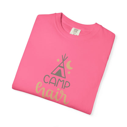 Camp Hair Don’t Care Adventure Mountain Tee Fun Activities Unisex Heavy Cotton T-Shirt