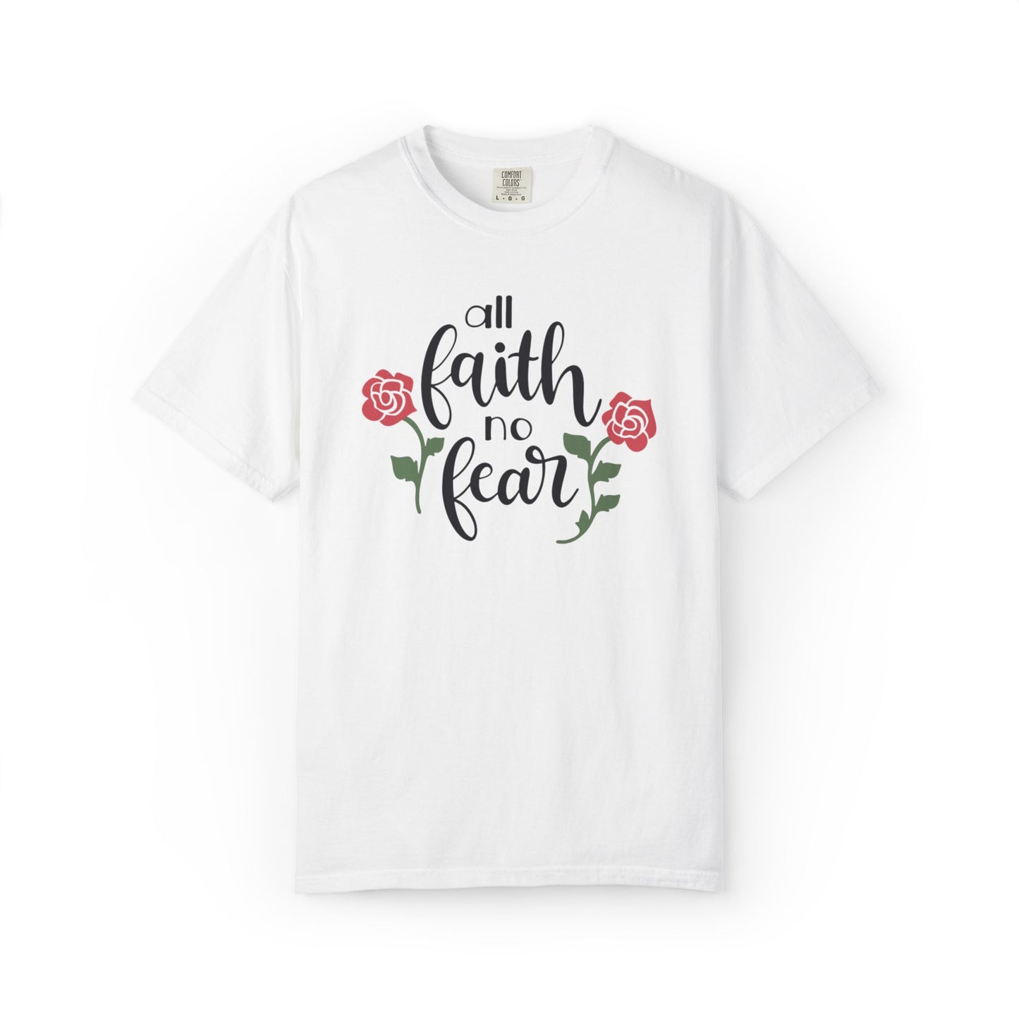 All Faith No Fear Stop Wishing Start Doing Action Goal Setting Modern Tee Achievement Self-Improvement Unisex Heavy Cotton T-Shirt