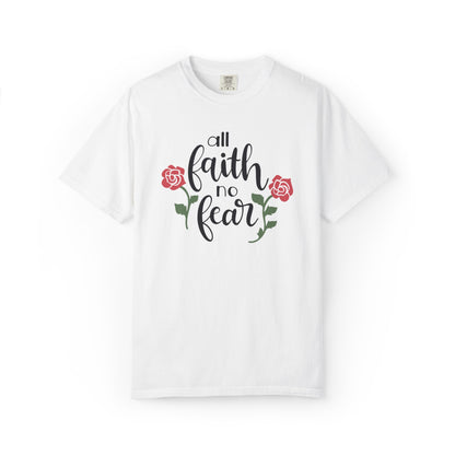 All Faith No Fear Stop Wishing Start Doing Action Goal Setting Modern Tee Achievement Self-Improvement Unisex Heavy Cotton T-Shirt