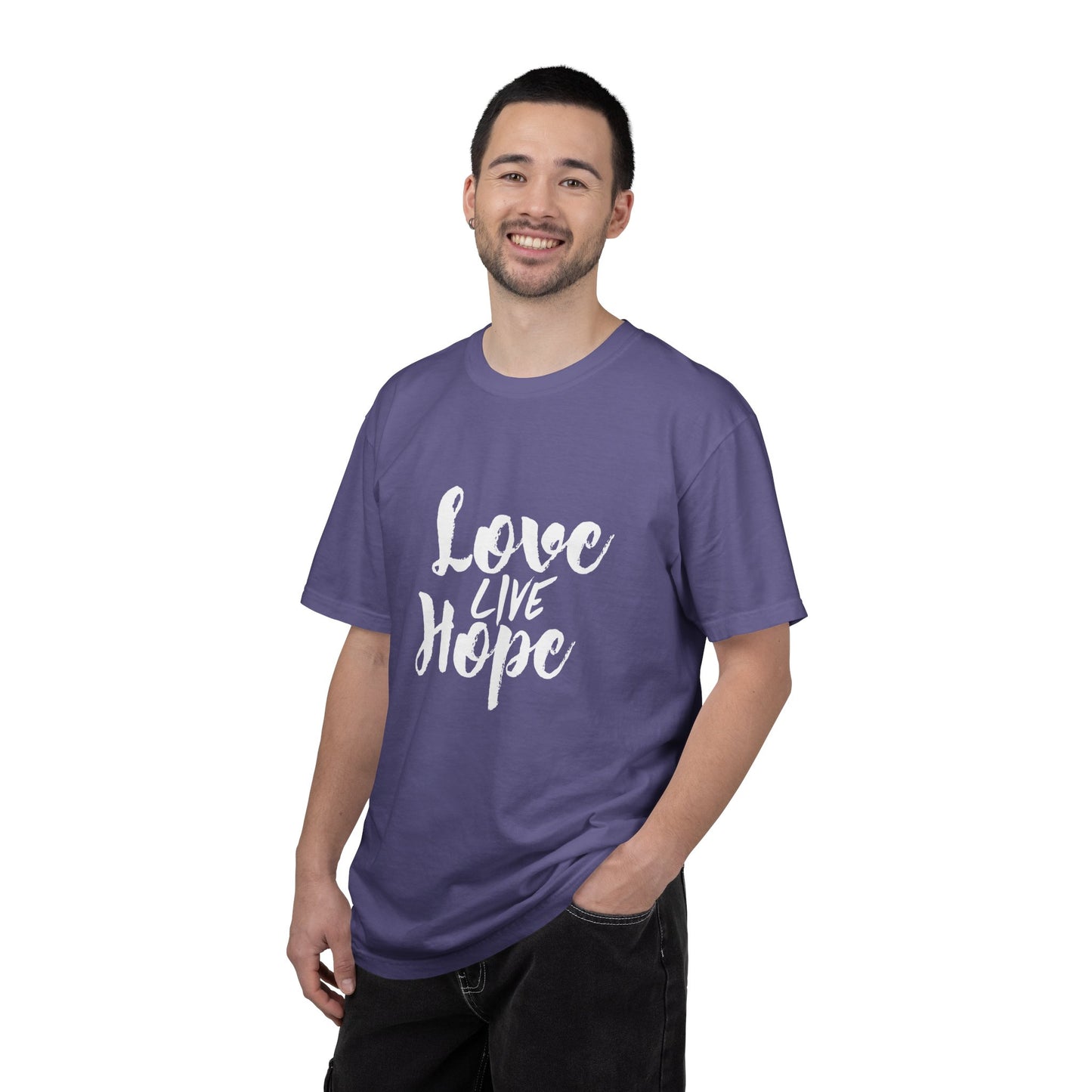 Love live hope Modern Tee Achievement Self-Improvement Unisex Heavy Cotton T-Shirt