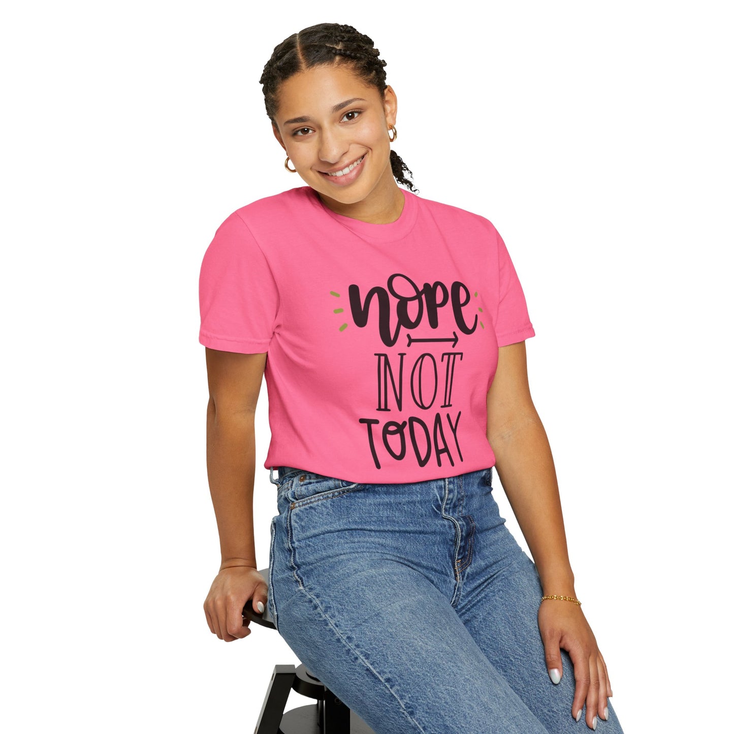 Nope Not Today Idle Moments Tee Cozy Living Contented Loafing Unisex Heavy Cotton T-Shirt
