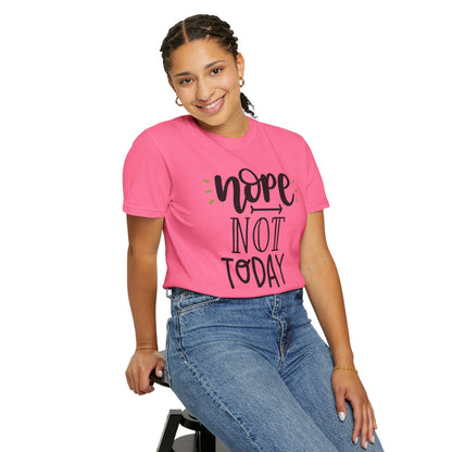 Nope Not Today Idle Moments Tee Cozy Living Contented Loafing Unisex Heavy Cotton T-Shirt