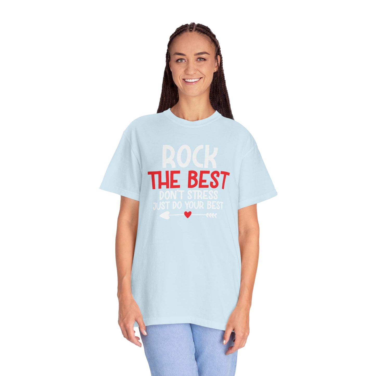 Motivational Rock The Best Stop Wishing Start Doing Action Goal Setting Modern Tee Achievement Self-Improvement Unisex Heavy Cotton T-Shirt