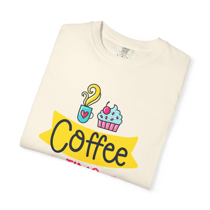 Funny Coffee Time Beans Latte Lovers Tee Black Brew Addicted Barista Freak Unisex Heavy Cotton T-Shirt
