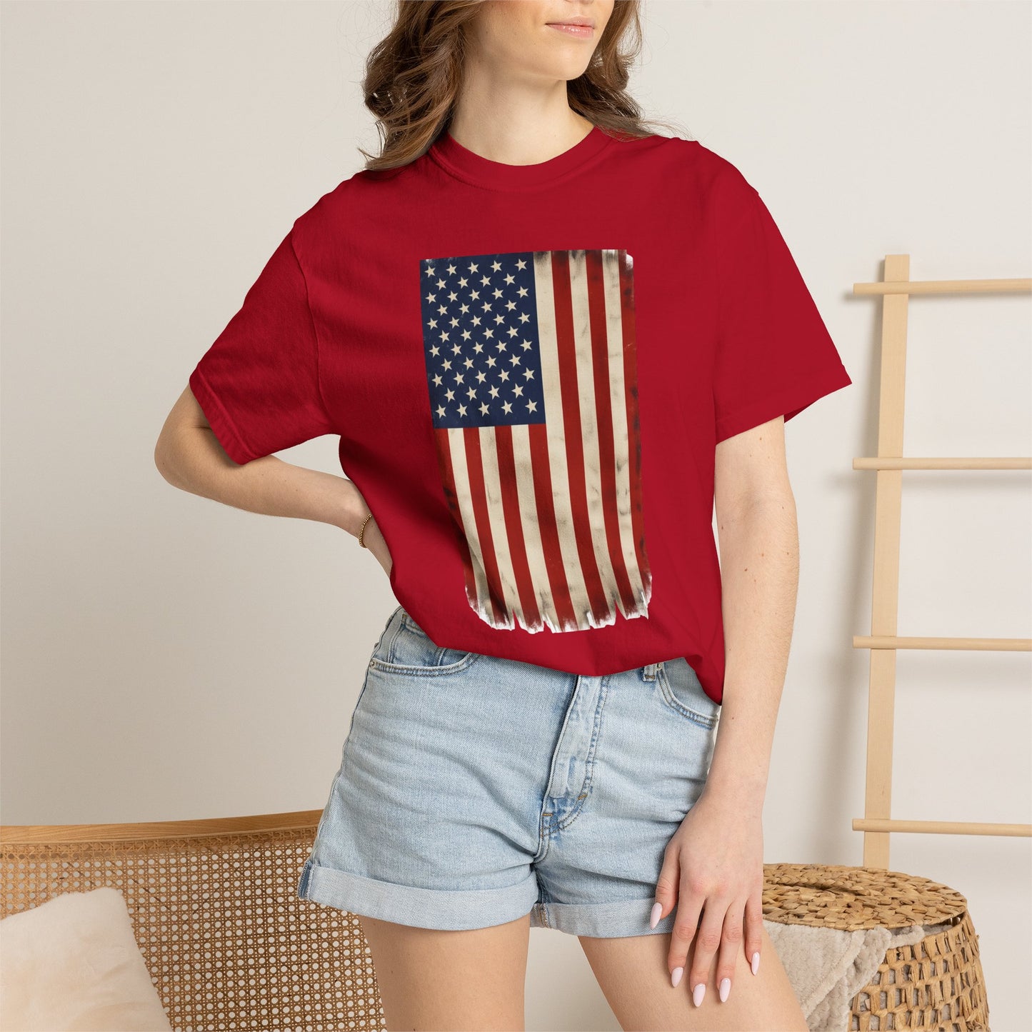 Flag USA - Unisex Garment-Dyed T-shirt