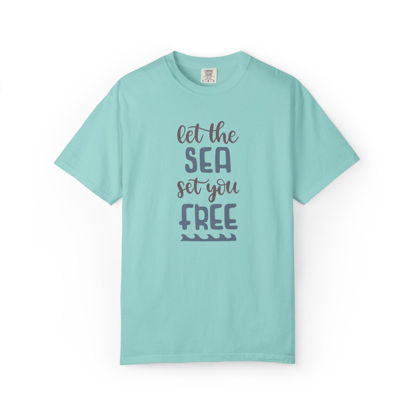 Let The Sea Set You Free Summer Tee Sunshine Days Ice Cream Camping Beachcombing Unisex Heavy Cotton T-Shirt