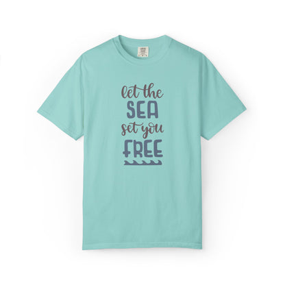 Let The Sea Set You Free Summer Tee Sunshine Days Ice Cream Camping Beachcombing Unisex Heavy Cotton T-Shirt