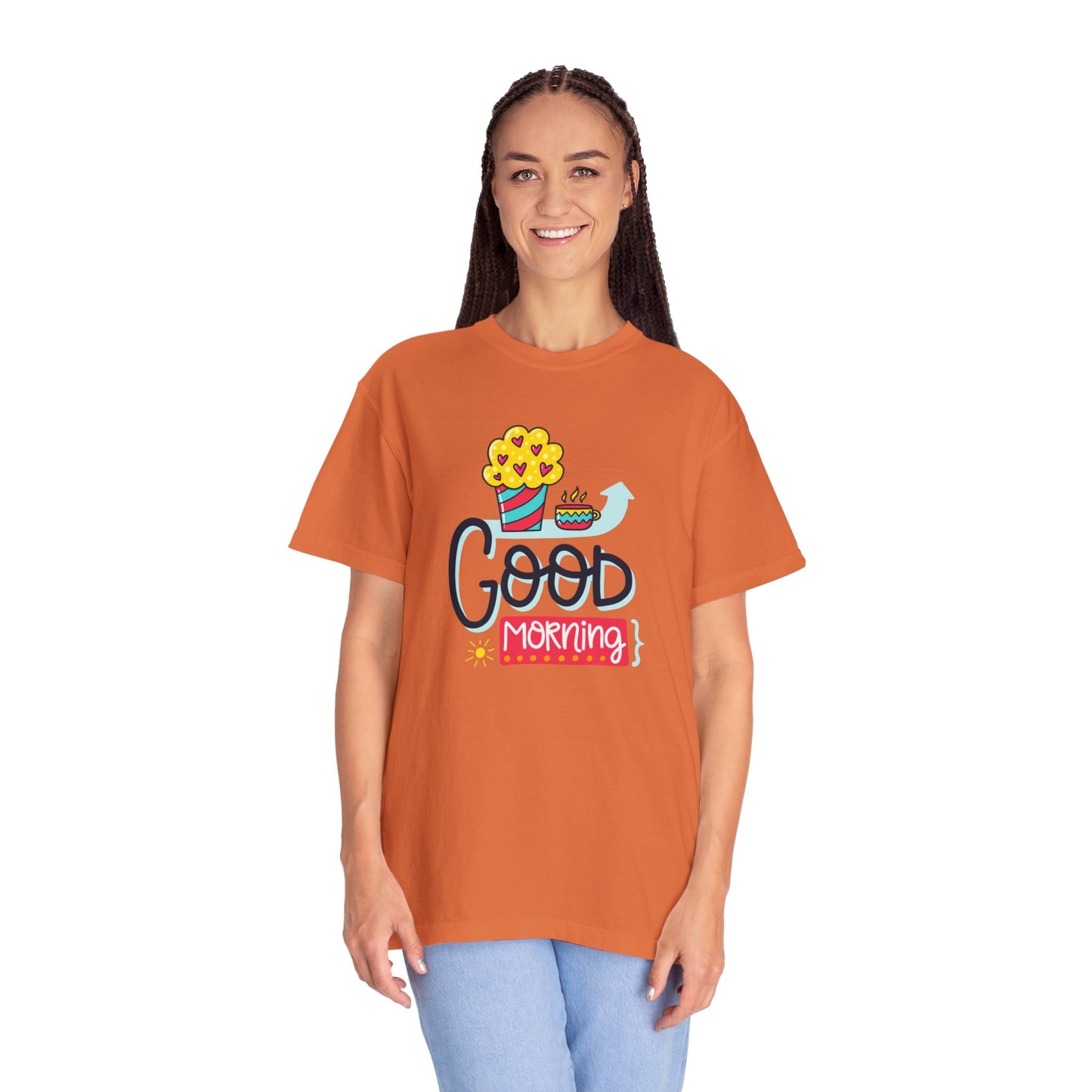Good Morning Lazy Day Achiever Morning Champion Tee Daily Victory Sleep Defeated Unisex Heavy Cotton T-Shirt