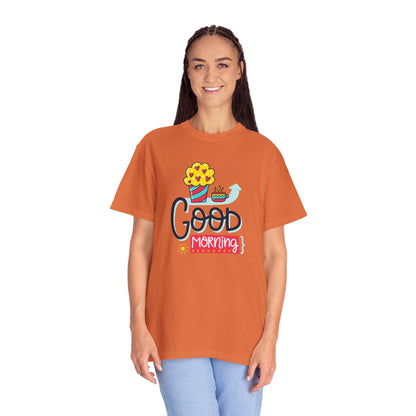 Good Morning Lazy Day Achiever Morning Champion Tee Daily Victory Sleep Defeated Unisex Heavy Cotton T-Shirt