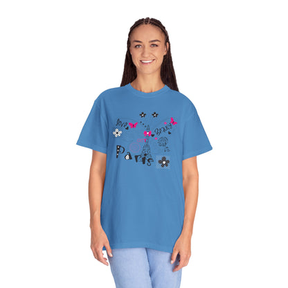 Paris Love Honeymoon Spots Candlelit Dinners Couples’ Tee Retreats Paris Fashion Unisex Heavy Cotton T-Shirt