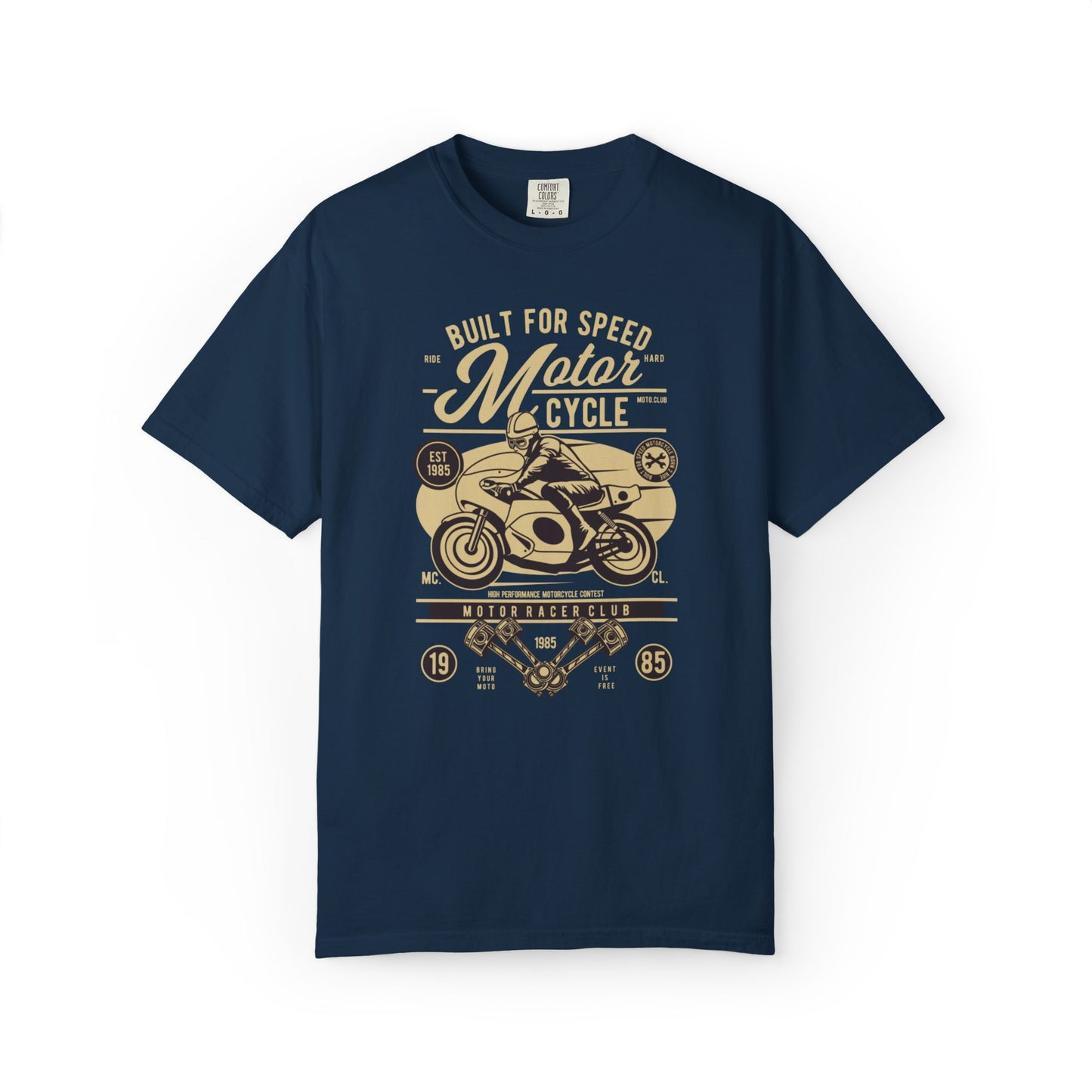Built For Speed Motorcycle Custom Engine Club Motorbike Lovers Trendy Tee High-speed Rider Adventure Racer Unisex Heavy Cotton T-Shirt