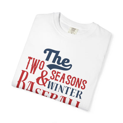 The Two Seasons Winter & Baseball Pitcher’s Snow Peace Tee Scoreboard Smiles Inning Of Joy Unisex Heavy Cotton T-Shirt