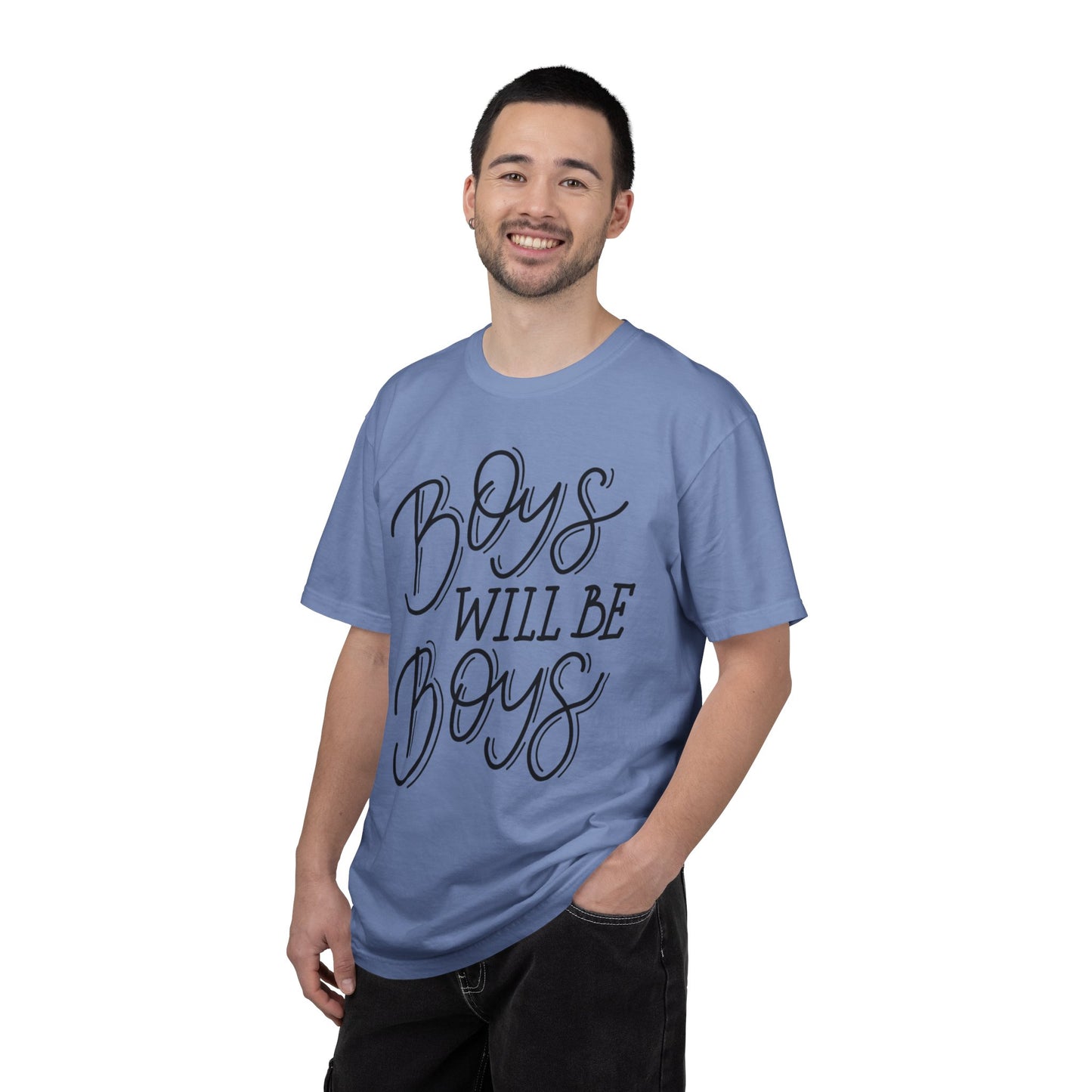 Funny Boys Will Be Boys Rule Heartwarming Sarcastic Decent Lovely Trendy Tee Sweet Stubborn Handsome Unisex Heavy Cotton T-Shirt