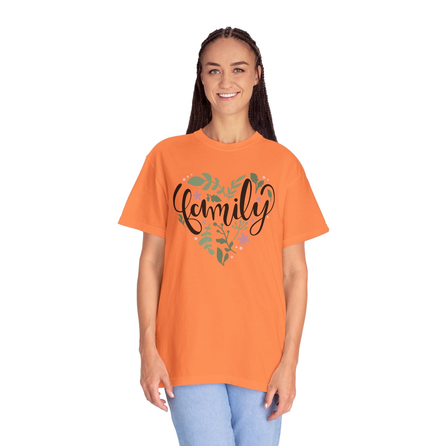 Family Trendy Tee Hug Rainbow Passion Unconditional Soulful Connection Siblings Love Parents Unisex Heavy Cotton T-Shirt