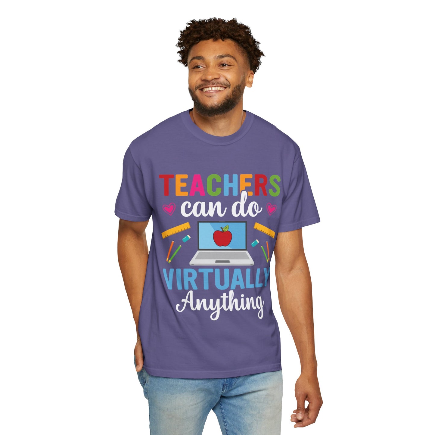 Inspirational Teacher Can Do Virtually Anything Enlightenment Bridge Builder Lifelong Mission Unisex Heavy Cotton T-Shirt