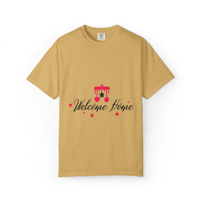 Welcome Home Peaceful Paradise Tee Cherished Space Heartfelt Haven Unisex Heavy Cotton T-Shirt