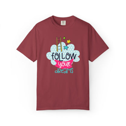 Follow Your Dreams Aspiration Determination Courage Night Wishes Unisex Heavy Cotton T-Shirt