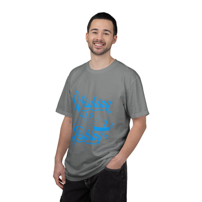 Funny Wishing I Was Fishing Catch and Release Unconditional Love Fishing Boat  Fishing Rod Sarcastic Adventure Unisex Heavy Cotton T-Shirt