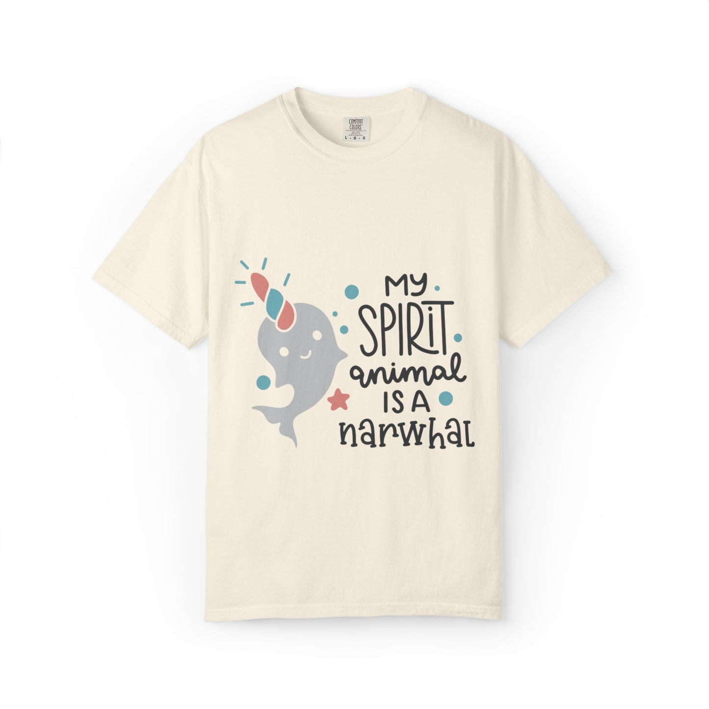 My Spirit Animal Is a Narwhal Unicorn Of The Sea Tusk Tee Inuit Culture Migration Unisex Heavy Cotton T-Shirt