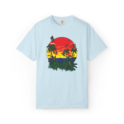 Palm Trees Island Summer Trendy Tee Sunshine Days Ice Cream Summer Camp Beachcombing Anchor Unisex Heavy Cotton T-Shirt