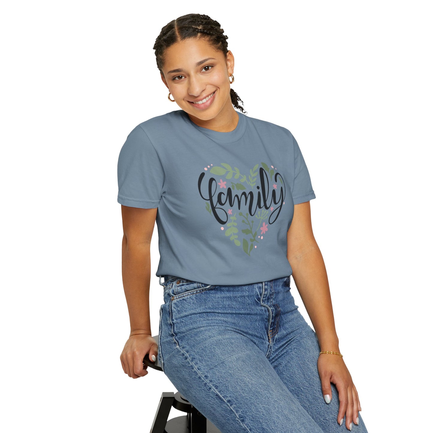 Family Trendy Tee Hug Rainbow Passion Unconditional Soulful Connection Siblings Love Parents Unisex Heavy Cotton T-Shirt