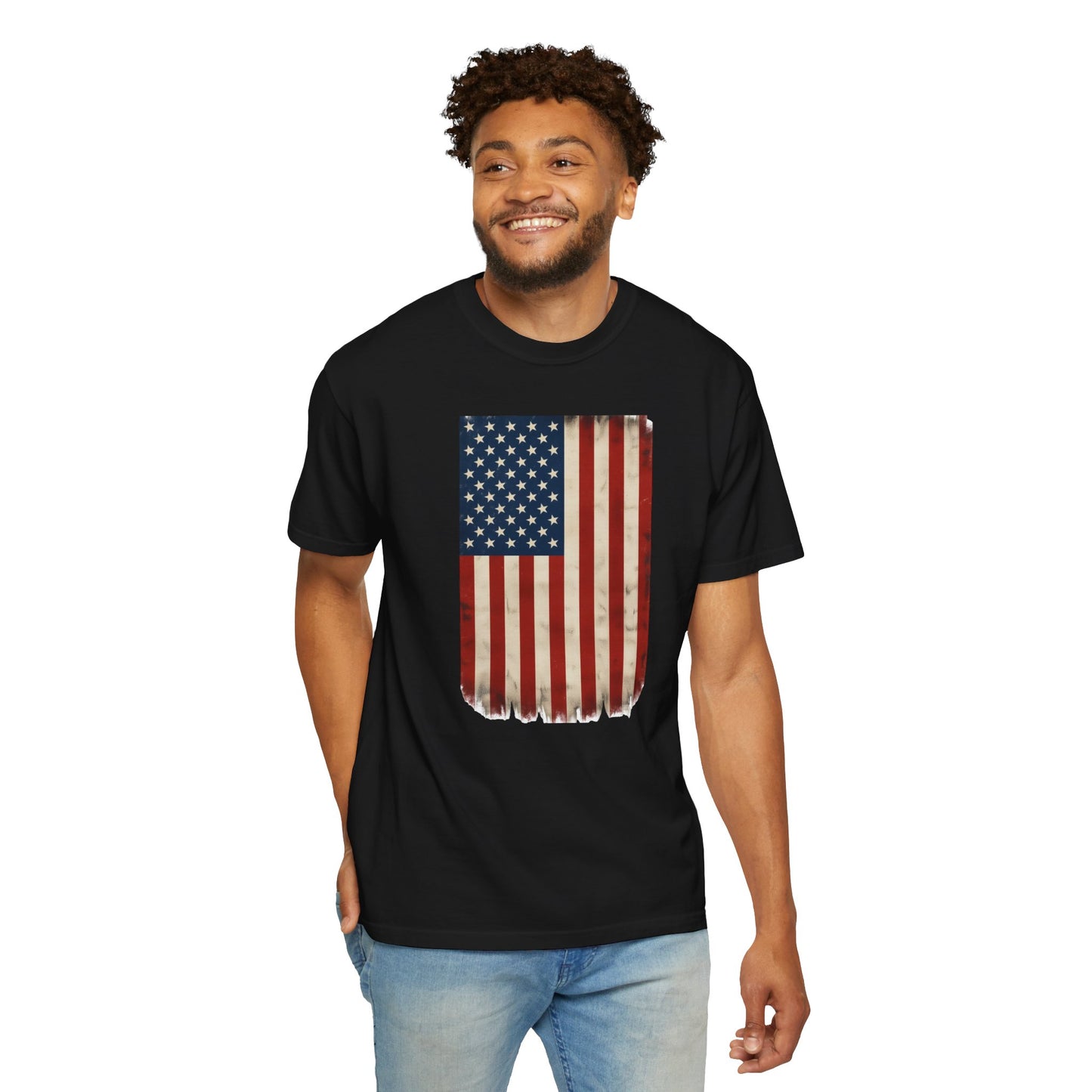 Flag USA - Unisex Garment-Dyed T-shirt