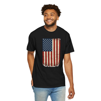 Flag USA - Unisex Garment-Dyed T-shirt