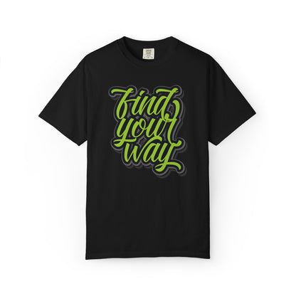 Find Your Way Direction Guidance Tee Exploration Adventure Destination Unisex Heavy Cotton T-Shirt