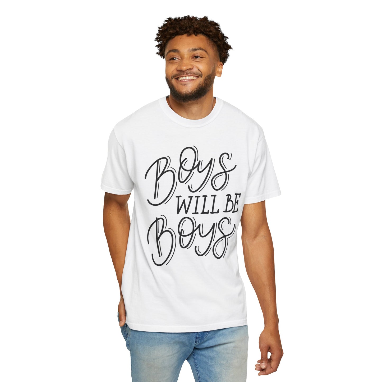 Funny Boys Will Be Boys Rule Heartwarming Sarcastic Decent Lovely Trendy Tee Sweet Stubborn Handsome Unisex Heavy Cotton T-Shirt