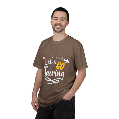 Let’s Go Touring Trendy Tee Travel Addict Exploring Adventurous Tour Lover Tourist Journey Unisex Heavy Cotton T-Shirt