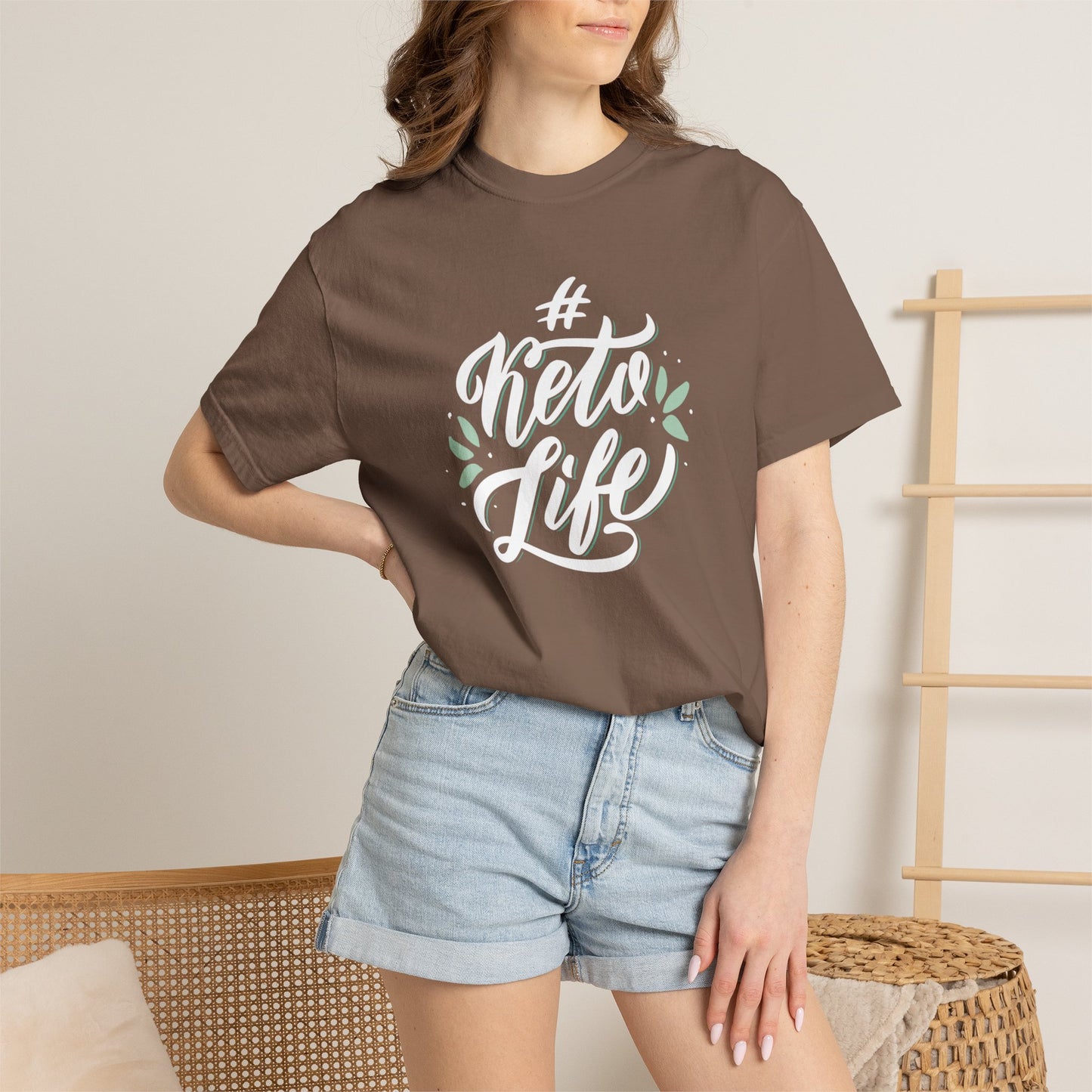 Keto Life Low-Carb Vegetables Tee Moderate Protein Fat Adaptation Intermittent Fasting Unisex Heavy Cotton T-Shirt